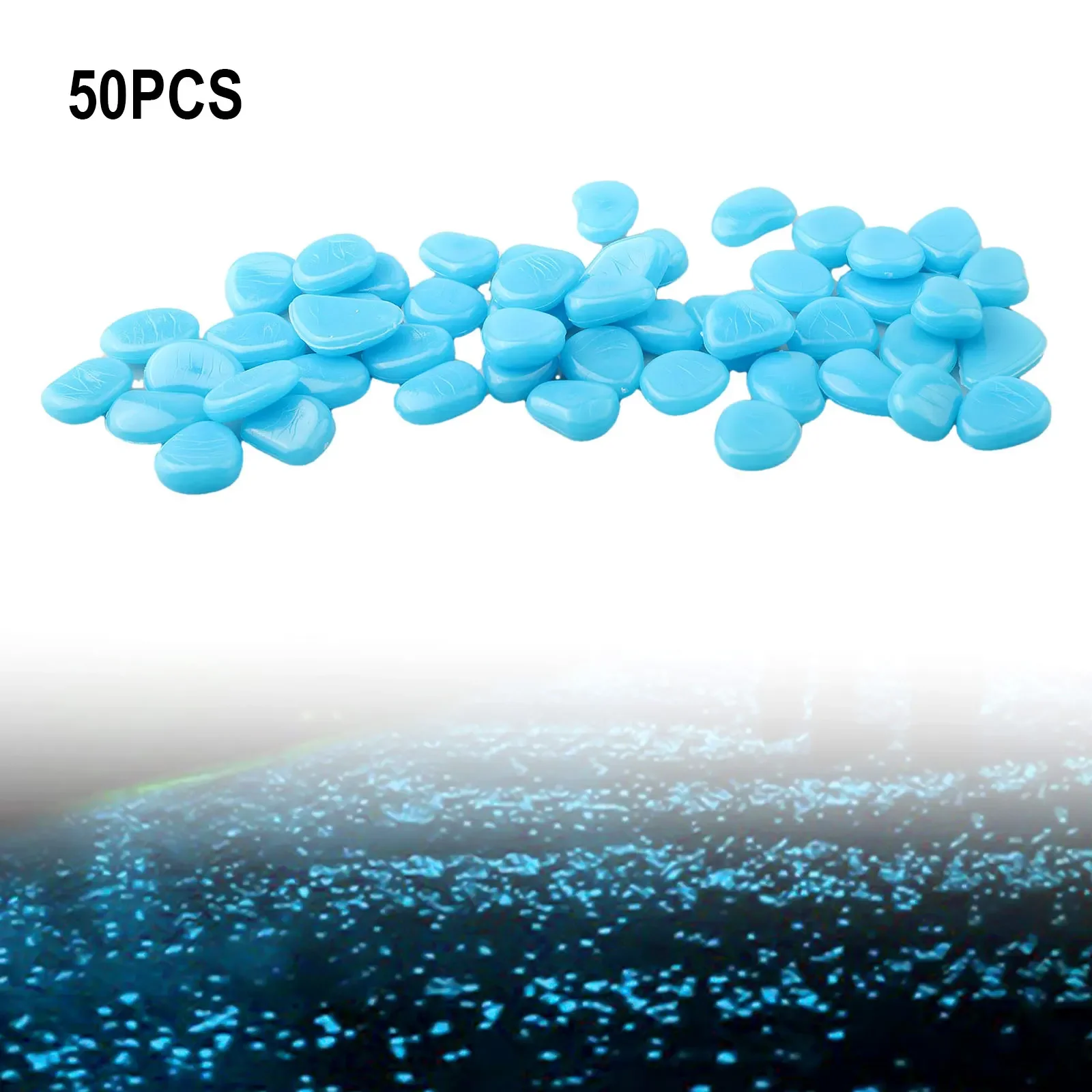50PCS/Set Glow In The Dark Peb - Fish Aquarium Home 评论和价格