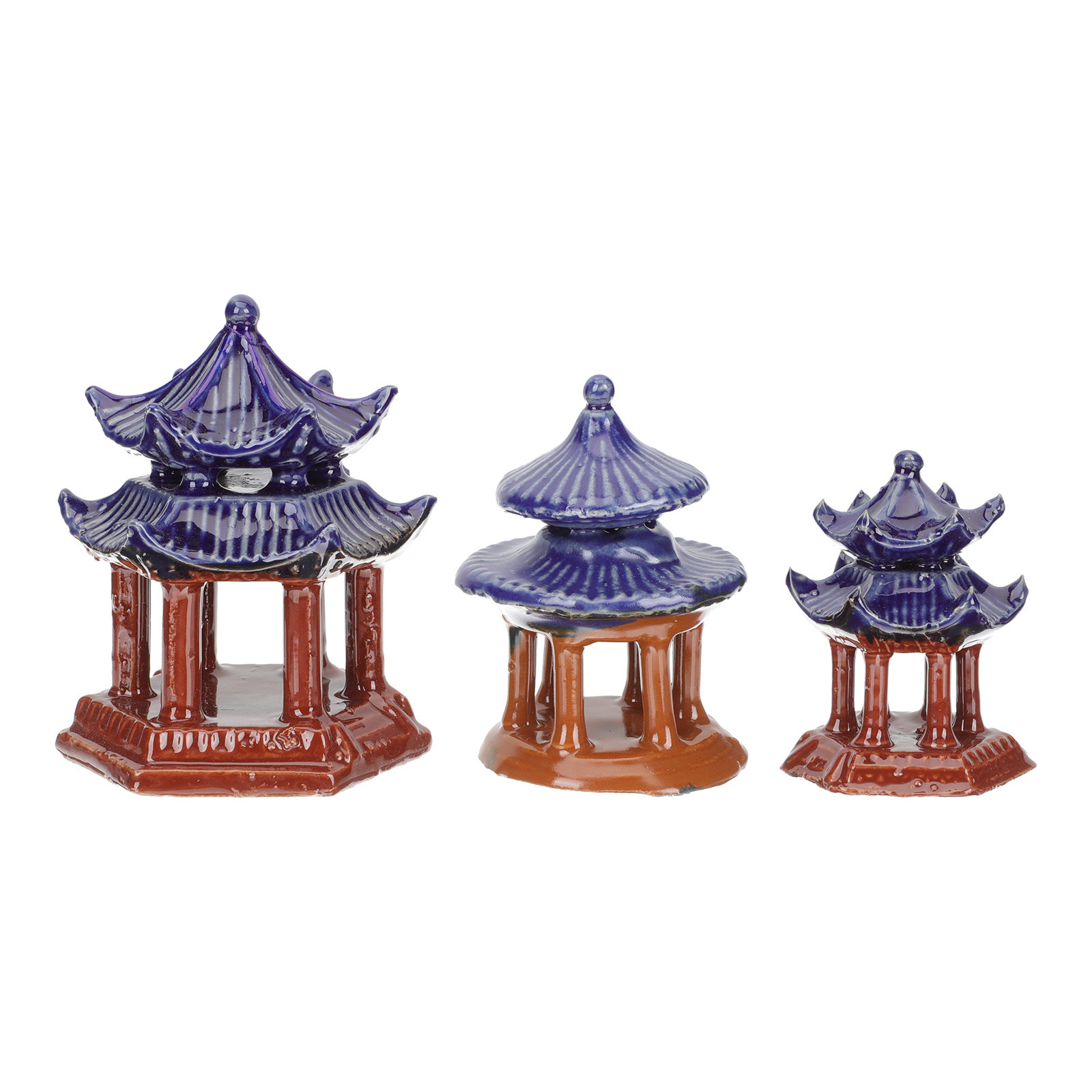 3Pcs Ceramic Pavilion Miniatur - Aquarium Fish Tank 评论和价格